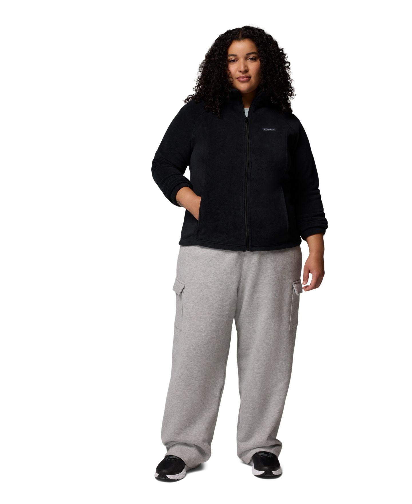 Женская куртка Columbia Plus Size Benton Springs Fleece, цвет: Чёрный — фото 2
