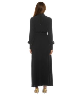 Women's Isaliah Mockneck Blouson Sleeve Maxi Dress