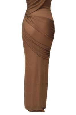 Women's Opulent Metallic Maxi Skirt