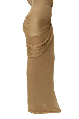 Women's Opulent Metallic Maxi Skirt