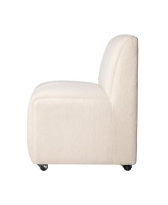 Tess Contemporary Modern Ivory Boucle Upholstered Dining Chair