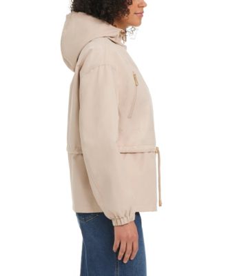 Women's Magic Print Cropped Anorak With Attached Hood