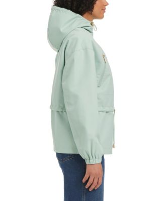 Women's Magic Print Cropped Anorak With Attached Hood