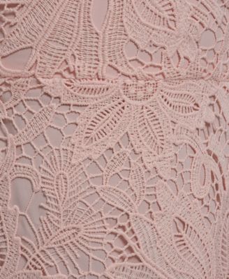 Women's Lace Detail Fit and Flare Dress