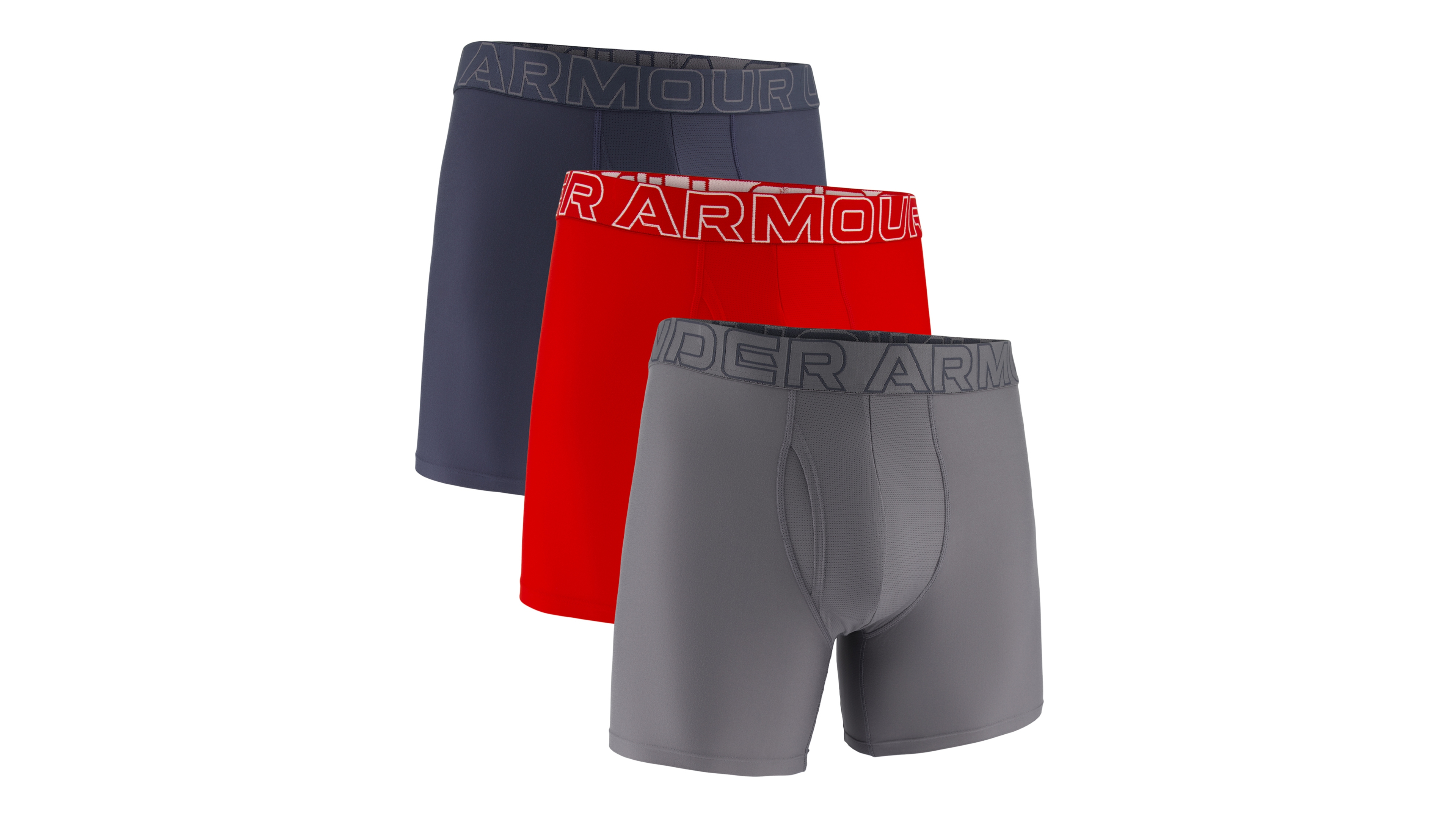 Under Armour Men's Boxerjock Performance Tech Solid Boxer Briefs, 3-Pack