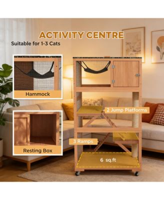 Wooden Outdoor Cat Enclosure Cat House