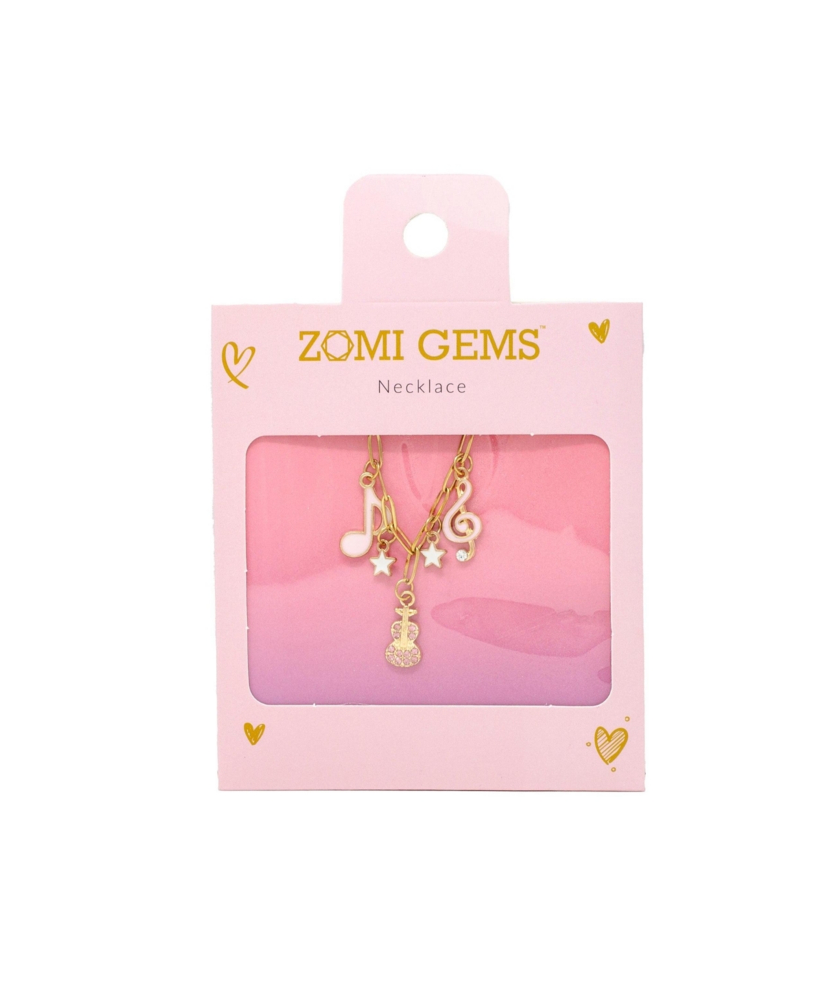 Zomi Gems Kids Music Multi Charm Necklace with Guitar