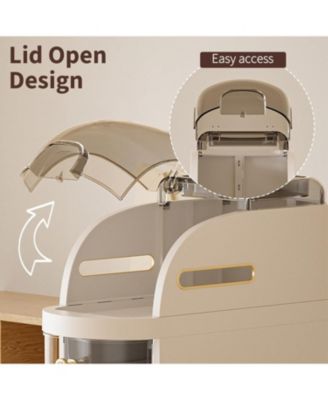 2-Tier Narrow Bathroom Storage Cabinet, Slim Rolling Organizer with Drawers & Wheels