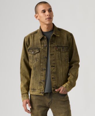 Men's Regular-Fit Stretch Denim Trucker Jacket