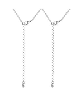 Snoopy & Woodstock Necklace Set, 2-Piece, Silver-Tone