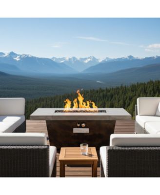 42" Gas Fire Pit Table, Rectangle, 50000BTU