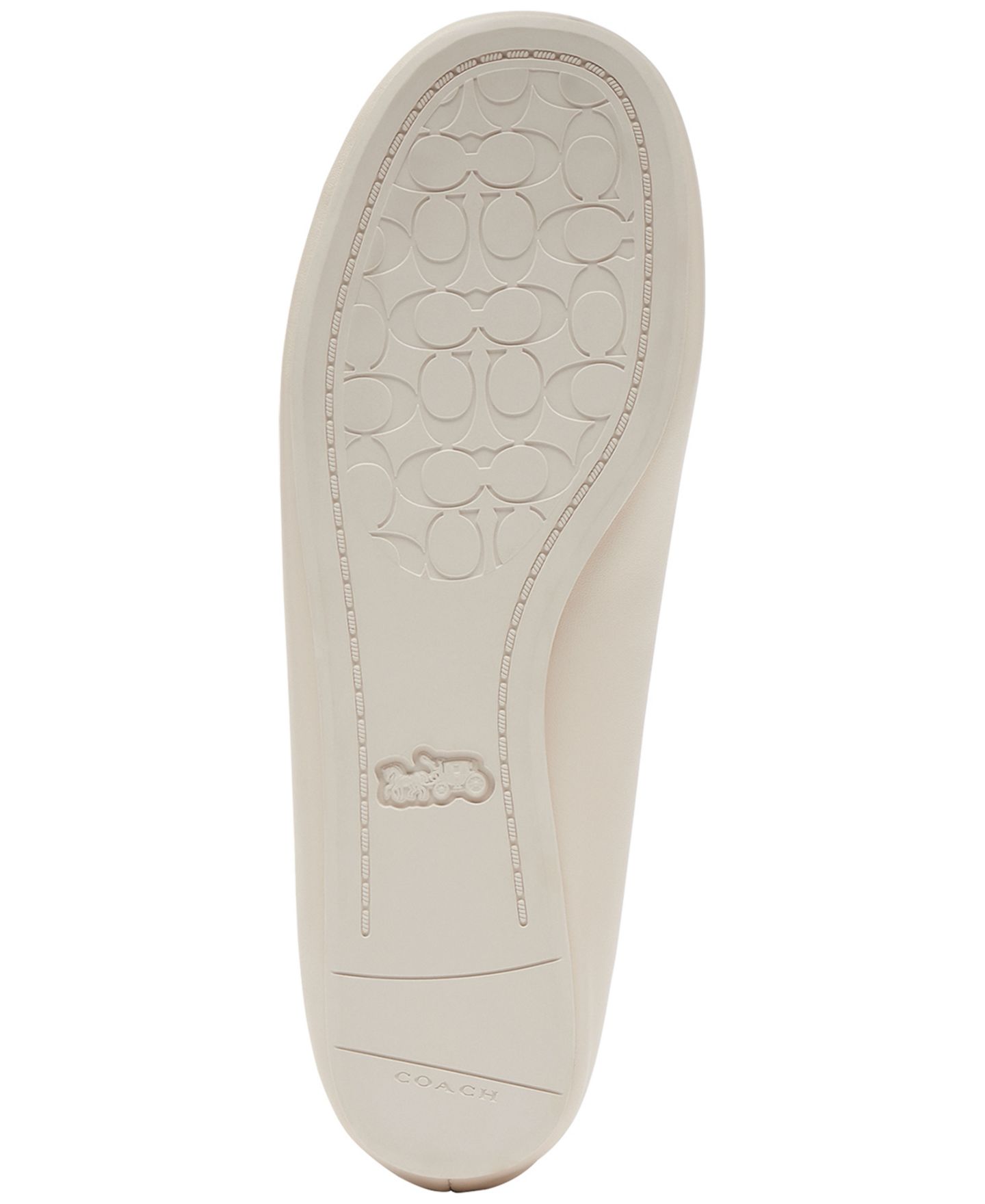 Женские балетки COACH Houston Leather Ballet Flats, цвет: Меловой — фото 5