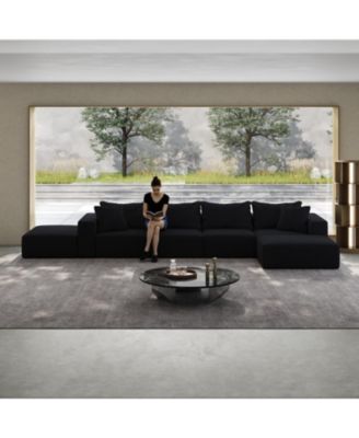 Oversized Modular Cloud Sectional Sofa with Pillows