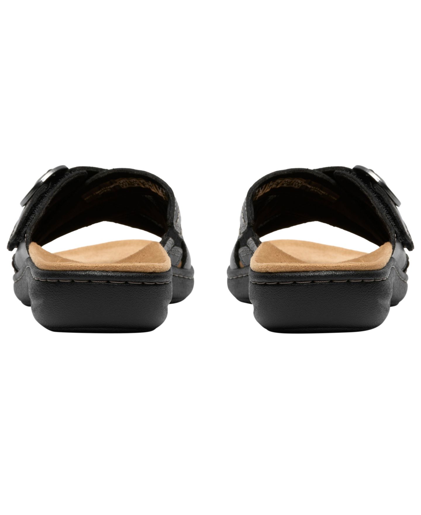 Женские сандалии Clarks Collection Laurieann Opal Round Toe, цвет: Чёрный кожаный — фото 6