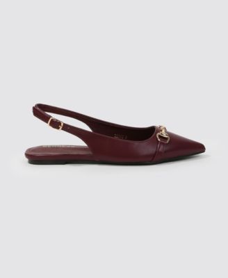 Women's Rio02 Slingback Flats with Gold-Tone Bit