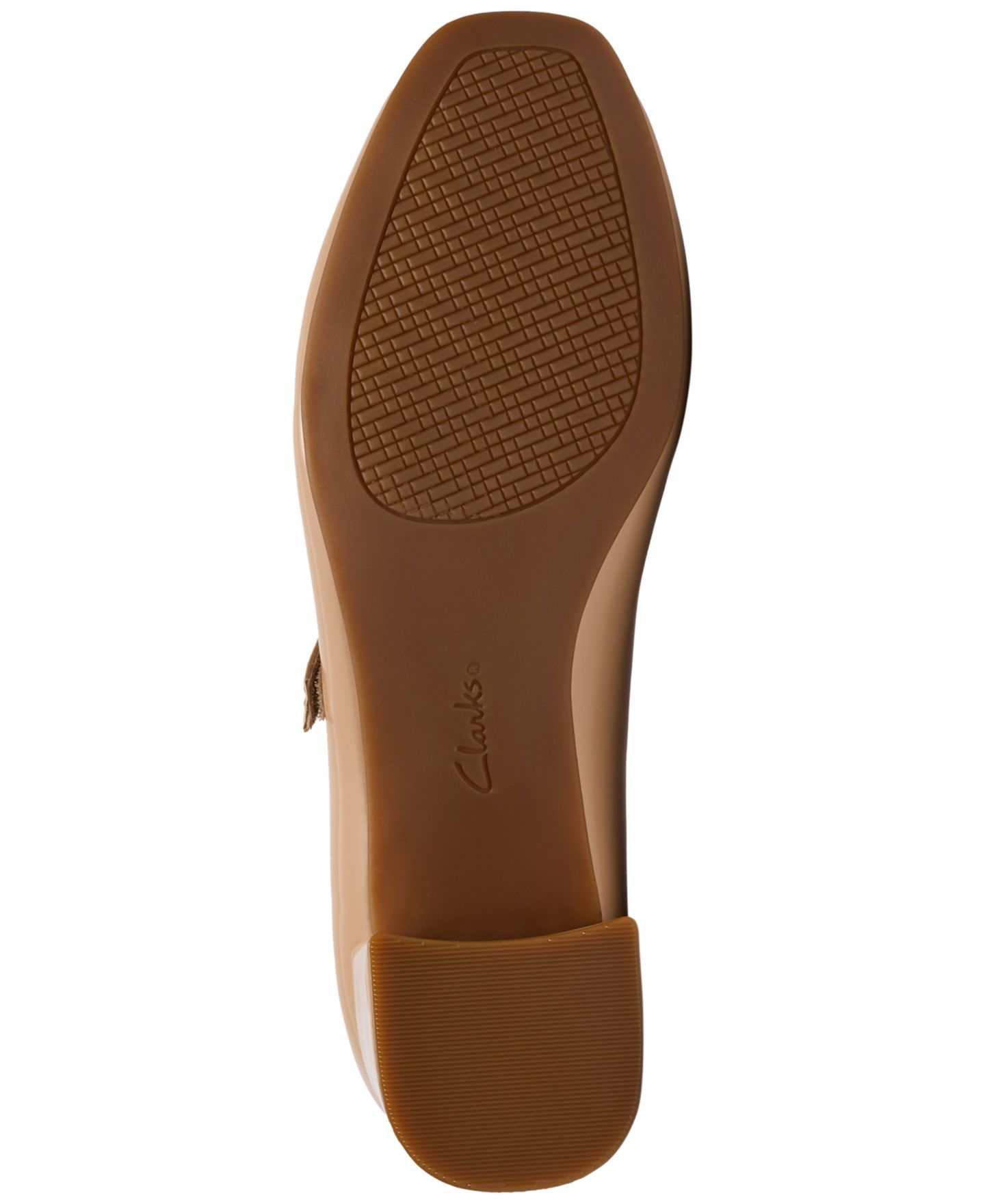 Женские туфли Clarks Iridessa Rae Square Toe Pumps, цвет: Бежевый лаковый — фото 5