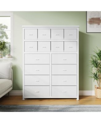 Tall 16-Drawer Dresser for Bedroom, Storage Chest of Drawers Organizer