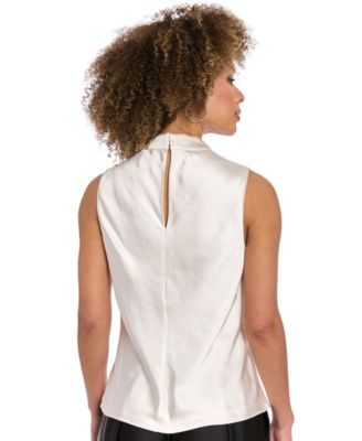 Women's Draped Mock Neck Top