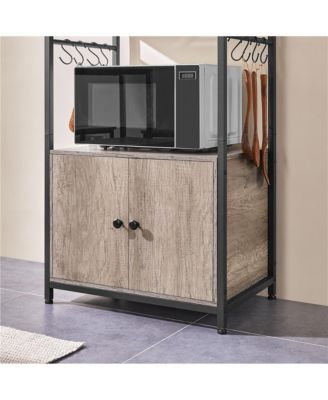 Metal Multilayered Gray Microwave Stand