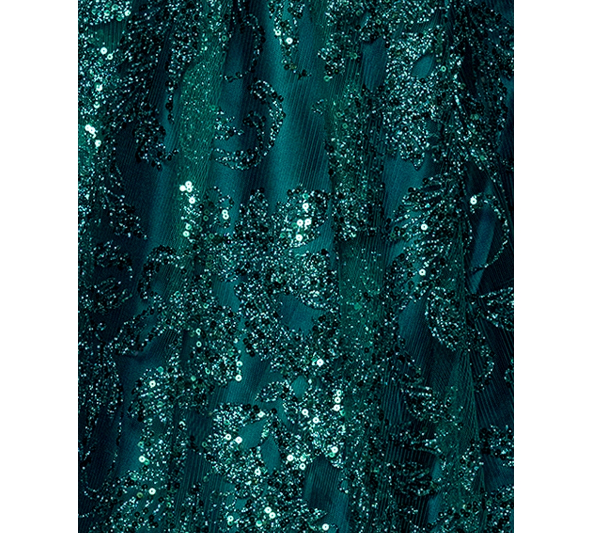 Blondie Nites Juniors' Long Glitter V-Neck Lace-Up Back Ball Gown