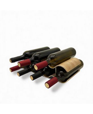 Natural Wood Wine Rack for 7 Bottles - Elegant Design, Easy Assembly