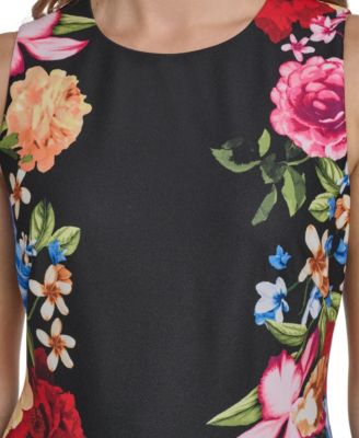 Petite Sleeveless Jewel Neck Sheath Dress