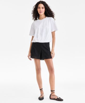 Women's Lace Trim Shorts