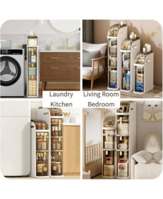  “Slim 3-Tier Bathroom Storage Cabinet with Drawers & Wheels”