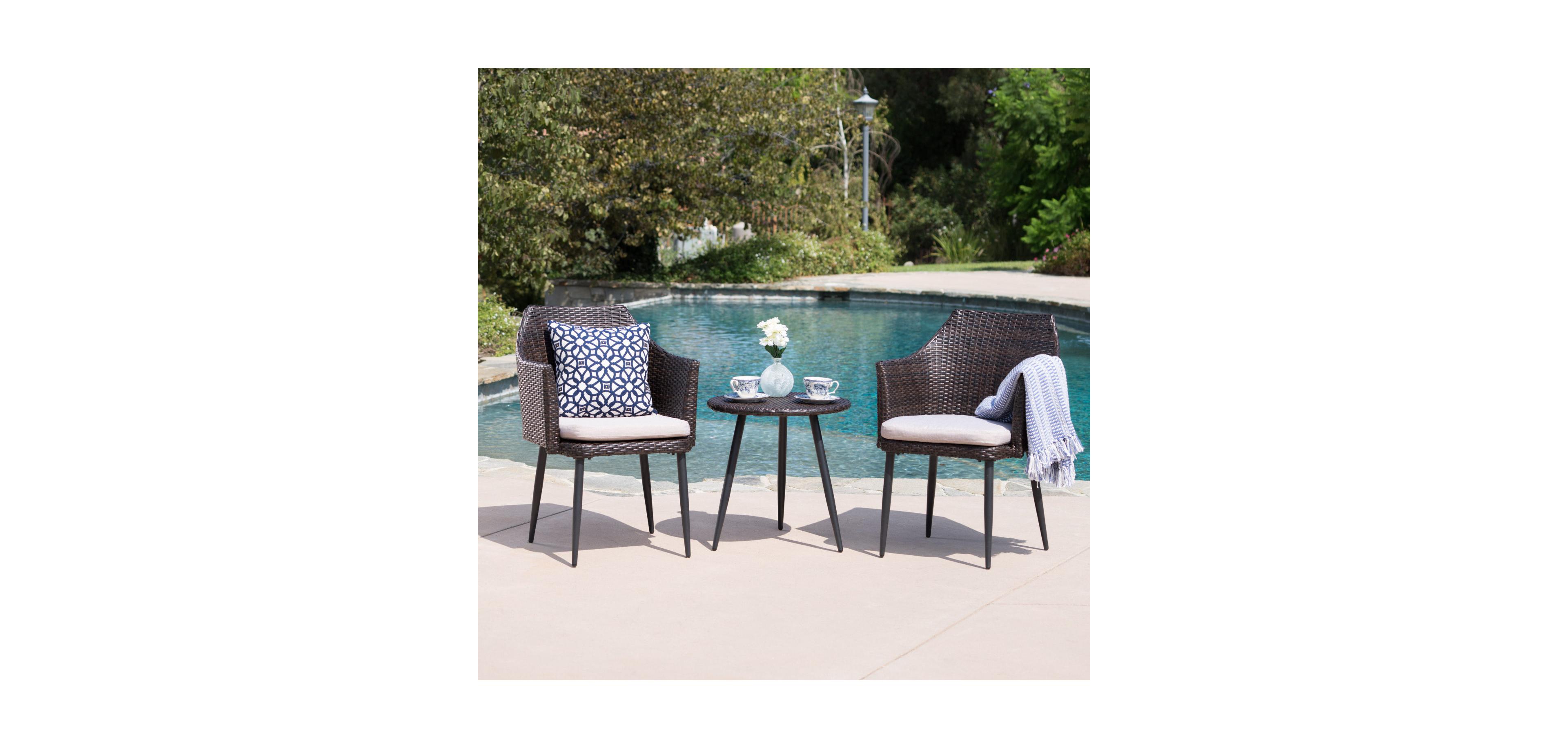 Streamdale Furniture Outdoor Wicker Chat Set for Two
