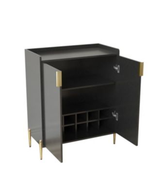 Streamdale Funiture Home wine bar cabinet with rack & shelf