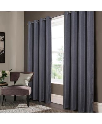 Oliva Gray Lucas Jacquard Blackout Grommet Panel - 52x84" Charcoal