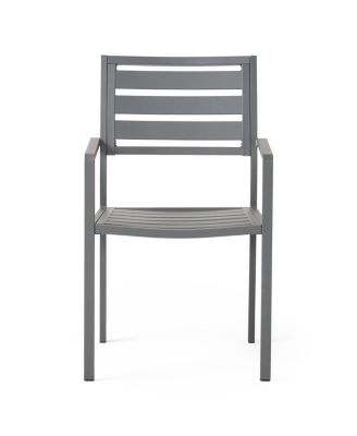 Outdoor Modern Aluminum Dining Chair (Set of 2)