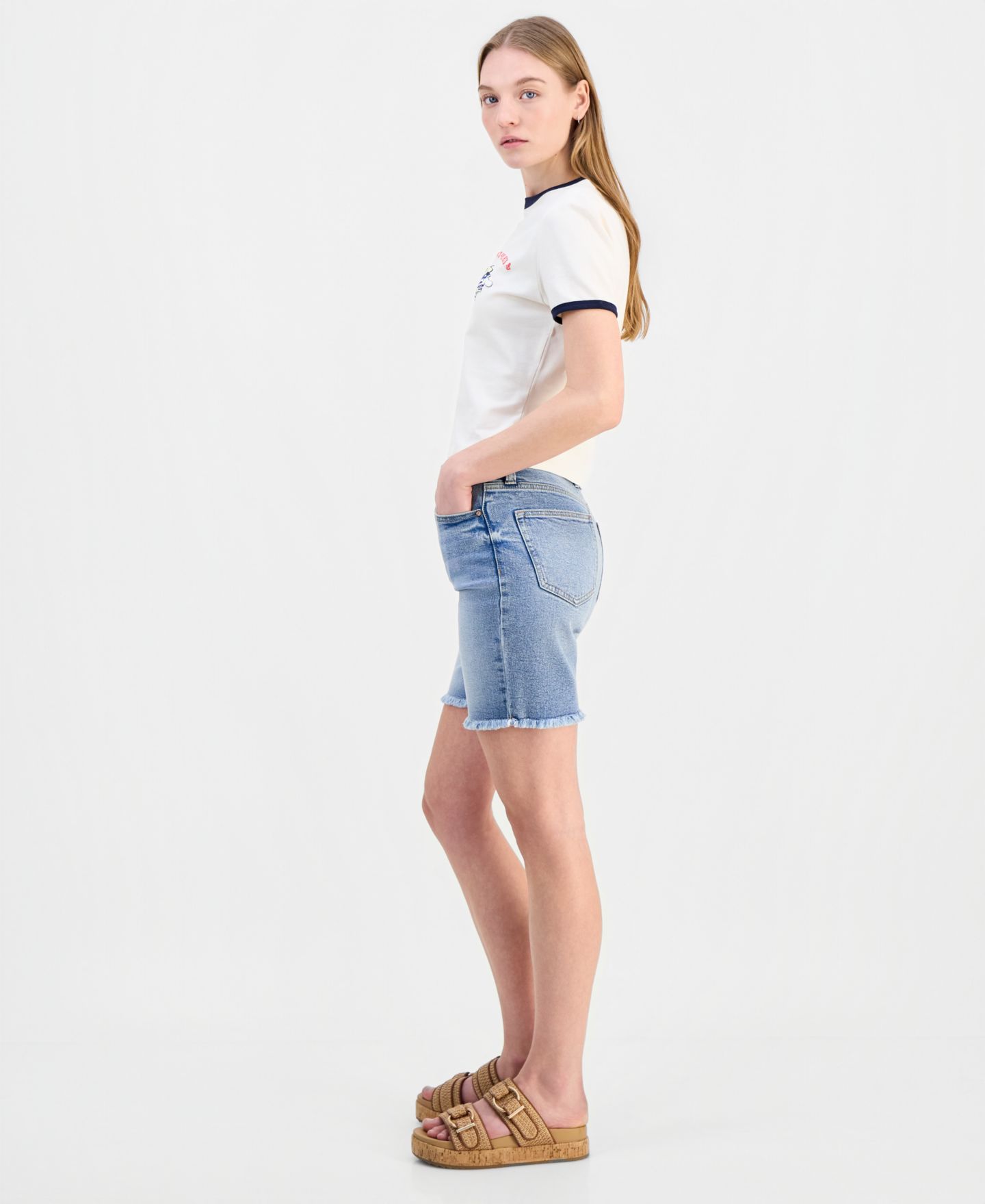 Женские шорты Celebrity Pink Juniors' Basic Bermuda Mid-Rise, цвет: Come Back — фото 6