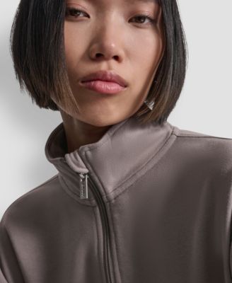 Women's Classic Logo Elastic Oversized Quarter-Zip Top