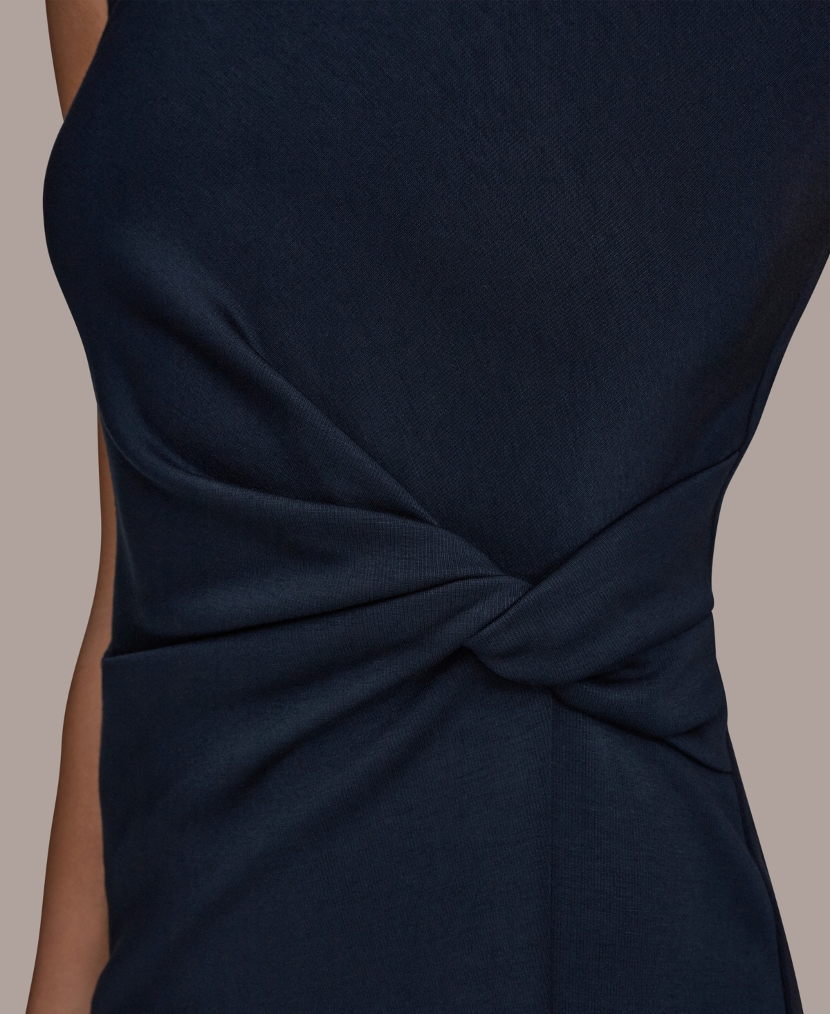 Donna Karan New York Women's Jewel-Neck Front-Slit Sheath Dress