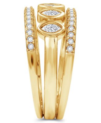 Cubic Zirconia Stack Ring