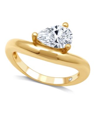 Cubic Zirconia Pear Shaped Ring