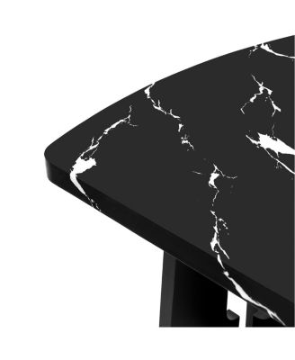 63" Modern Faux Marble Dining Table