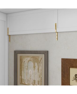  Queen Size Wood Murphy Bed with Wardrobe & Desk