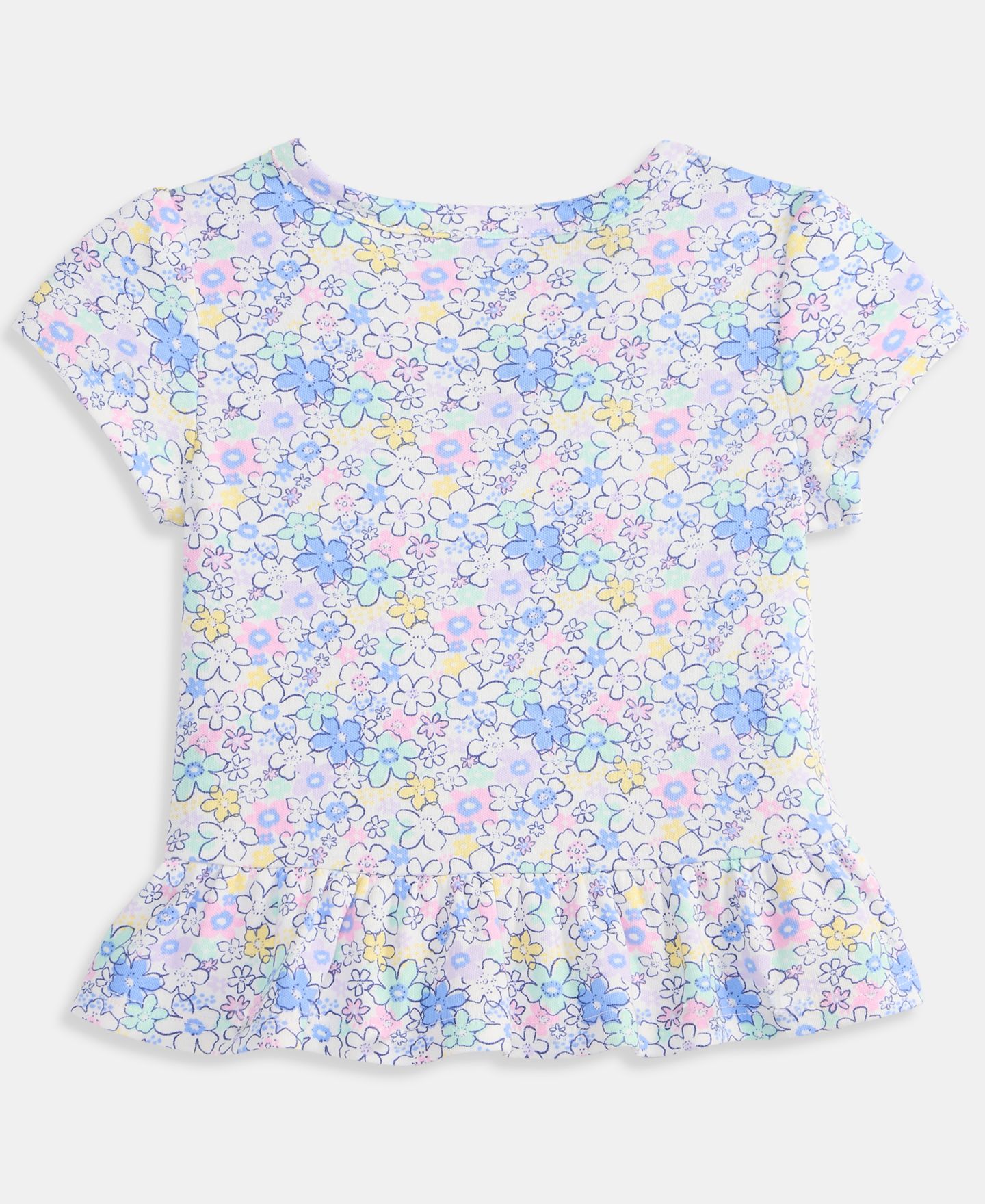 Футболка First Impressions Mix and Match Floral-Print Peplum для девочек-малышей — фото 2