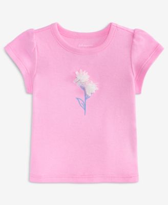 Girls' Toddler 2T-4T Chiffon-Flower T-Shirt