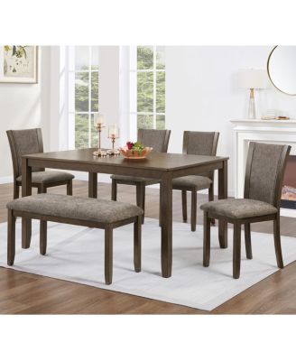  Wooden Dining Chairs Set of 4 with Padded Seat, Upholstered Side Chair