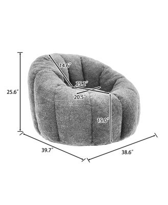  Bean Bag Chair Sofa with Armrests, Stuffed High-Density Foam Lazy Sofa for Adults