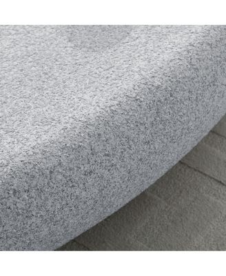  Fiberglass Elliptical Coffee Table for Living Room, Vintage Matte Rocks Table