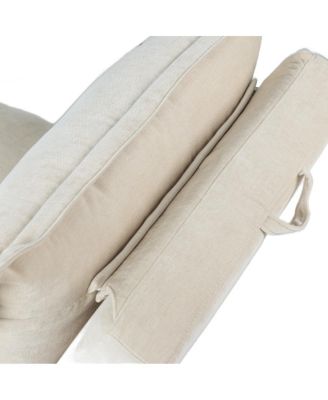  Convertible Flip Chair: Floor SofaBed with Adjustable Backrest andPillows-Beige