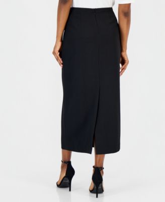 Women's Stretch Crepe Column Midi Skirt