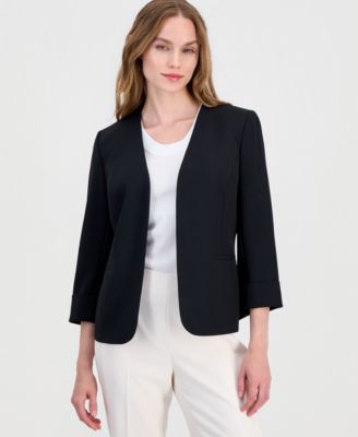 Women's Stretch Crepe Open-Front Blazer