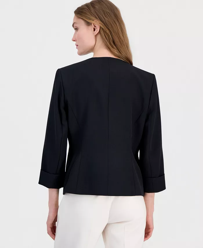 Women's Stretch Crepe Open-Front Blazer Regular & Petite - thumbnail 4
