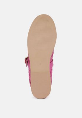 Rag and Co Womens Nazuka Handcrafted Real Suede Leather Flats