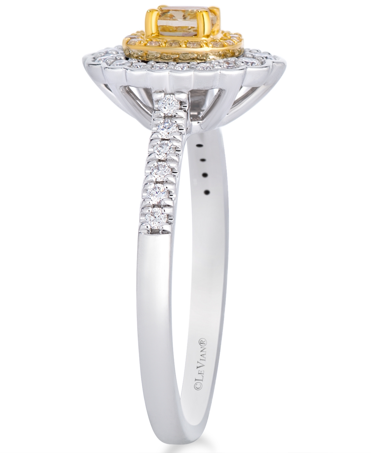 Le Vian Sunny Yellow Diamond (0.38 ct. t.w.) & Vanilla Diamond (0.29 ct. t.w.) Ring in 14k Two-Tone Gold